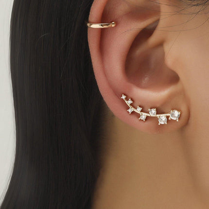 Simple Ear Clips No Piercing Stud Earrings Set Non Pierced Fashion Jewellery