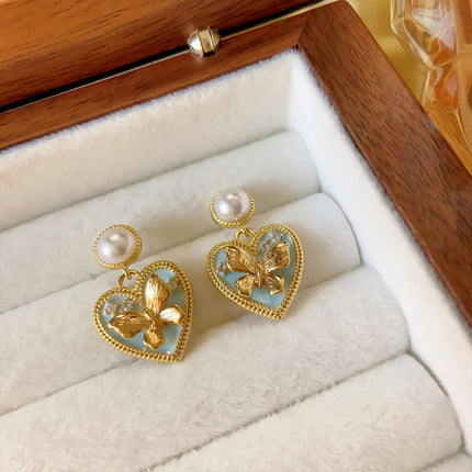 Luxury Butterfly Stud Earrings Elegant Fashion Jewelry Statement Earwear