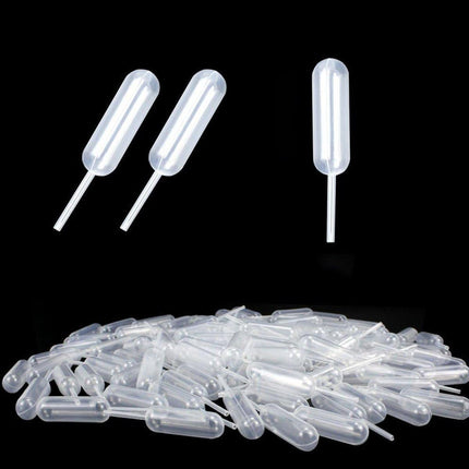200pcs 4ml Plastic Pipette Dropper Syringe Liquid Measuring Dispensing Tools