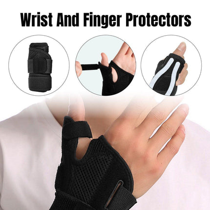 1pc Black Sports Finger Protector Basketball Fitness Thumb Support Guard Sleeve