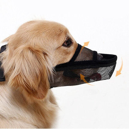 M Size Adjustable Pet Dog Mask Mouth Muzzle Anti Barking Bite Stop Chewing - Aimall