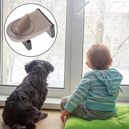 2pcs Window Limit Guard Lock Keyless Rotary Positioning Anti Shift Security Lock