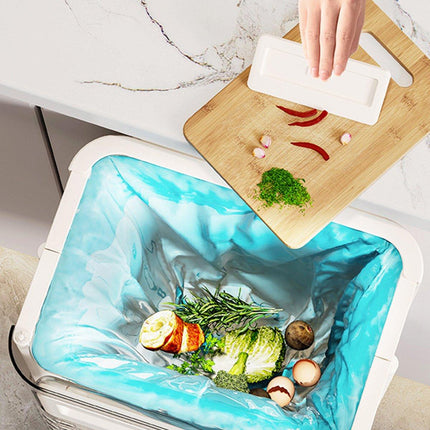 Wall Mounted Folding Wastebasket Space Saving for Kitchen Bathroom Household Use