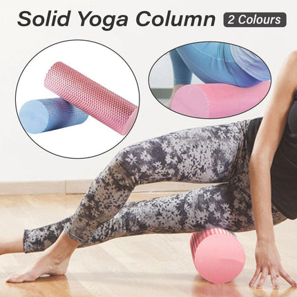 EVA Foam Yoga Massage Roller Solid Pilates Fitness Column for Muscle Recovery