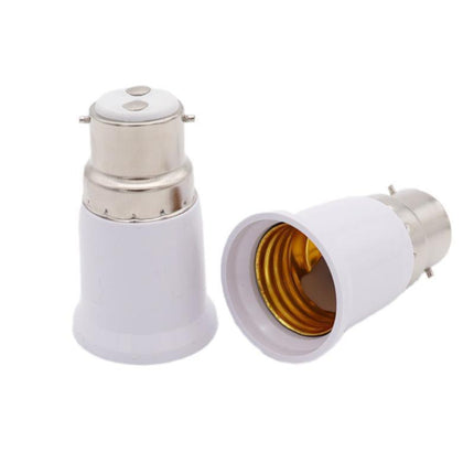 4/10x B22 To E27 Light Socket Adapter Bayonet Lamp Base To Edison E27 Bulb Screw - Aimall