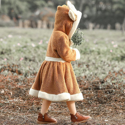 Christmas Kids Elk Dress Costume Holiday Party Outfit Children's Clothing - Aimall