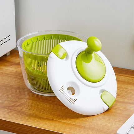 Salad Spinner Vegetable Lettuce Salad Leaves Washer Dryer Serving Bowl Container - Aimall