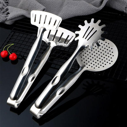 3pcs Stainless Steel Food Tongs Multifunctional Kitchen Cooking Serving Clips