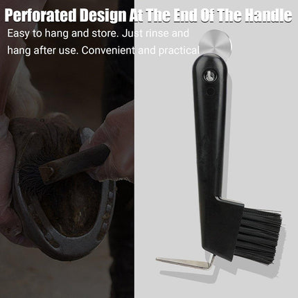 Horseshoe Cleaning Hook Brush Equestrian Horse Hoof Care Grooming Tools Supplies