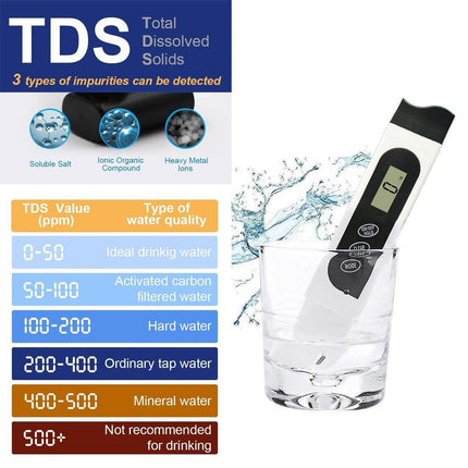 TDS Water Quality Test Pen for Fish Tank Tap Water Drinking Water Detector Tool
