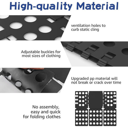 Folding Clothes Board Laundry Organizer Shirt Pants Tidy Storage Tool Easy Use