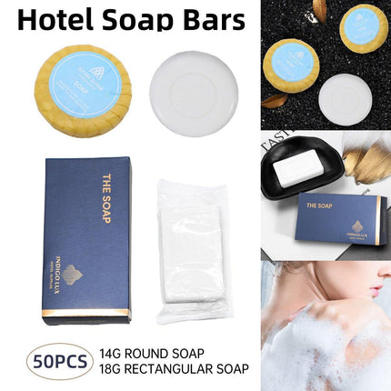 50pcs Hotel Soap Bars for Guesthouse Bathroom Travel Toiletries Set Hotel Use