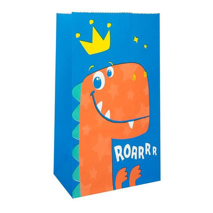 100PCS Kraft Paper Party Bag Seal Birthday Favor Kids Dinosaur Candy paper bag Aimall