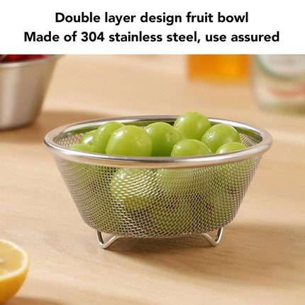 Mini Stainless Steel Sieve Drainage Basket Fruit Filter Basin for Kitchen Use