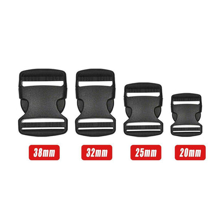 10pcs Black Plastic Buckle Clips for School Bag Backpack Strap Multifunctional