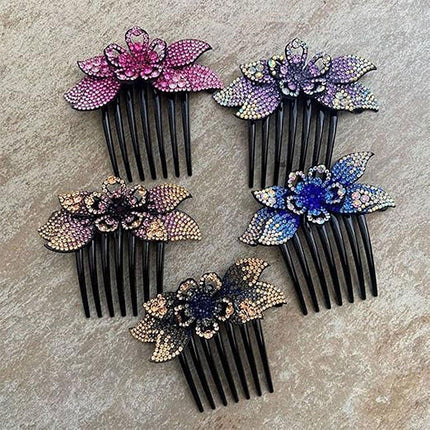 8Pack Rhinestone Hair Comb Non-Slip Simple All-Match Hair Accessories Fork Comb