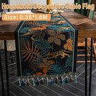 Floral Tablecloth for Coffee Table Banana Leaf Pattern Dining Table Cover Decor