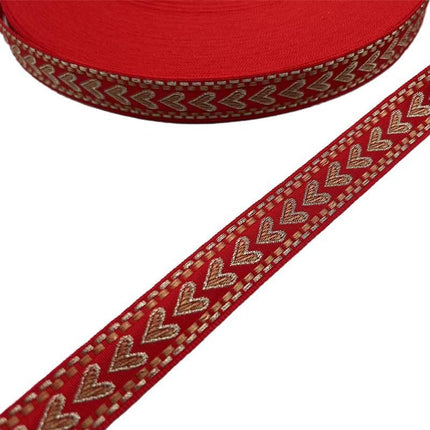 1.5CM*45M Geometric Woven Ribbon Trim in 4 Styles - Aimall