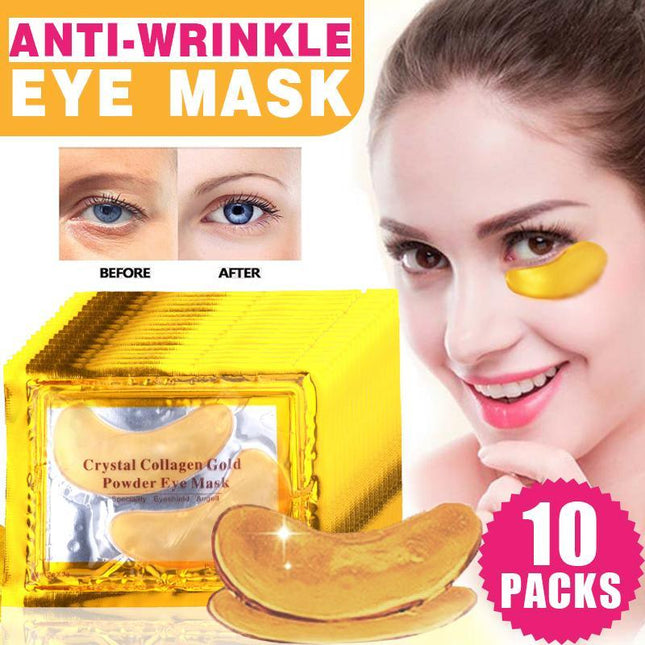20PCS Gold Gel Anti-Wrinkle Dark Circle Collagen Under Eye Patches Pad Mask VIC - Aimall