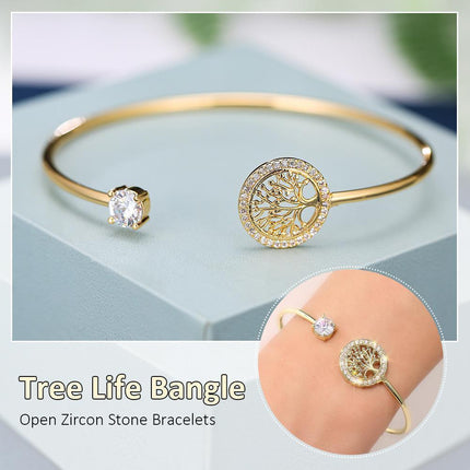 Hollow Tree of Life Bracelet Retro Fashion Jewelry Adjustable Hope Bangle