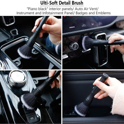 3PCS Car Cleaning Brush Car Detailing Brushes Kit For Dashboard Air Conditioner