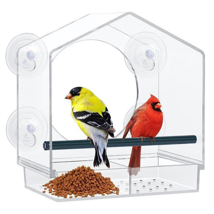 Large Window Bird Feeder Strong Suction Cups Superior Design Lifetime Guarantee - Aimall