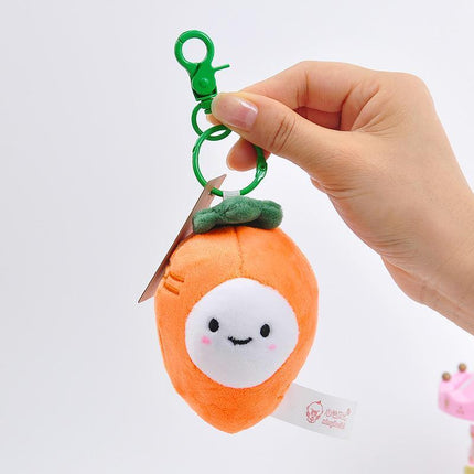 Smile Fruit Vegetable Plush Toys Doll Pendant Keychain Key Ring Bag Decor Kids - Aimall