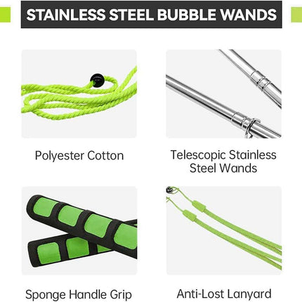 Double Pole Bubble Rope for Giant Bubble Show Outdoor Party Fun Activity