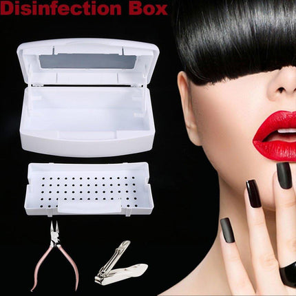 Manicure Disinfection Box for Tools Supplies Cleaning and Soaking Nail Care Kit