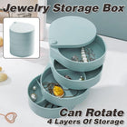 Rotating Jewelry Storage Box Cute 4 Layer Large Capacity Display Stand Organizer