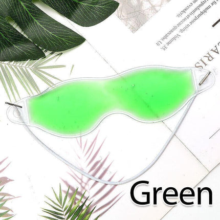 Green Relaxing Gel Eye Mask Cold Pack Warm Hot Heat Ice Cool Pad Puffiness Headache - Aimall