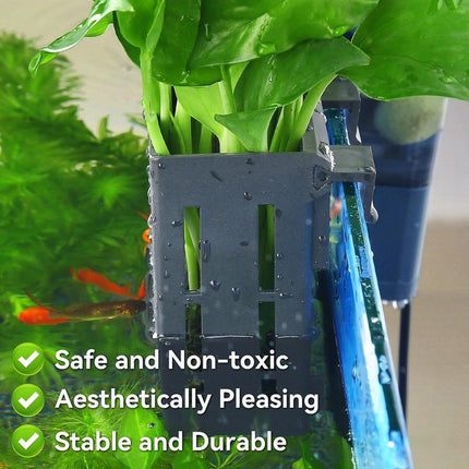 Hydroponic Plant Storage Rack Fish Tank Decoration Square Aquarium Basket Holder