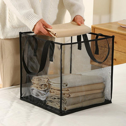 Foldable Laundry Washing Clothes Storage Bag Hamper Basket Bin Organiser - Aimall