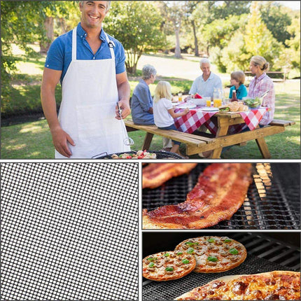 3/6/10PCS Non-Stick BBQ Grill Mat Mesh Liner Cooking Barbecue Sheet Baking Pad