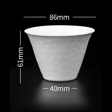 50pcs Disposable Ice Cream Cups Degradable Sugarcane Pulp Eco-Friendly Party
