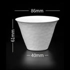 50pcs Disposable Ice Cream Cups Degradable Sugarcane Pulp Eco-Friendly Party