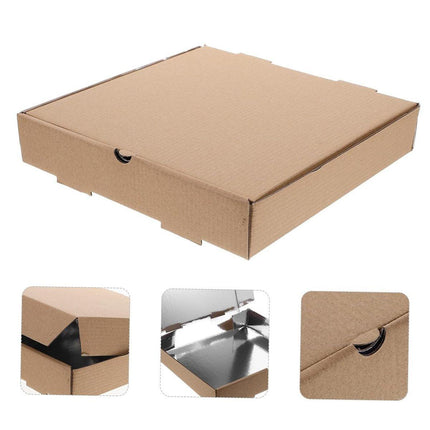 50pcs Aluminum Foil Pizza Packaging Paper Boxes Durable Food Storage Containers