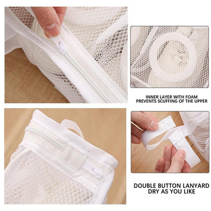 Mesh Laundry Shoes Bags Dry Shoe Organizer Portable Washing Bags - Aimall