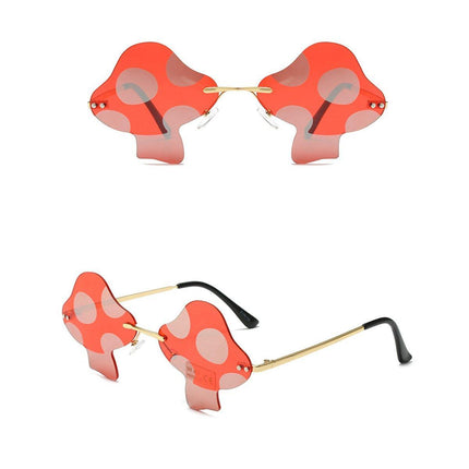 Decorations Party Favor Sunglasses for Women Eyewear Mushroom Shape Sun Glasses - Aimall