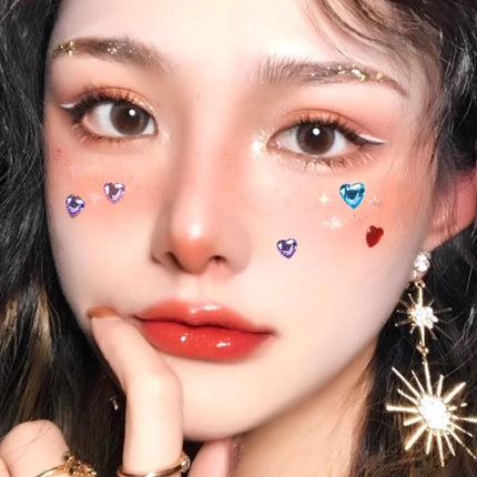 Face Gems Tattoo Eye Jewels Festival Body Crystal Make Up Sticker Diamond Pearls - Aimall