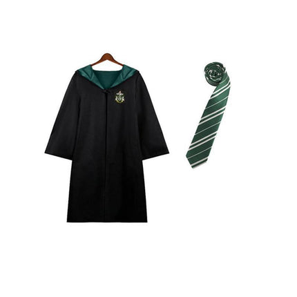 AU Harry Potter Gryffindor Ravenclaw Slytherin Robe Cloak Tie Costume Wand Scarf - Aimall