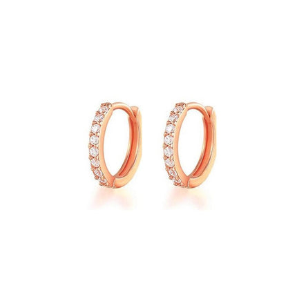 7sizes Hoop Earring Silver Zirconia Ear Huggie Hoop Cartilage Piercing Jewellery - Aimall
