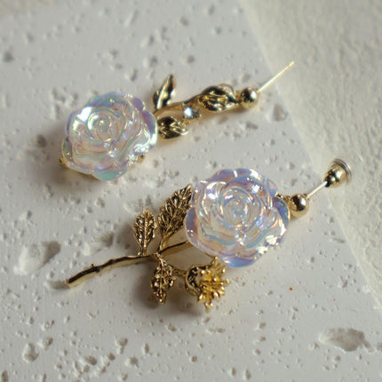 Elegant Rose Retro Eardrops High-End Fashion Sense Women Vintage Earrings