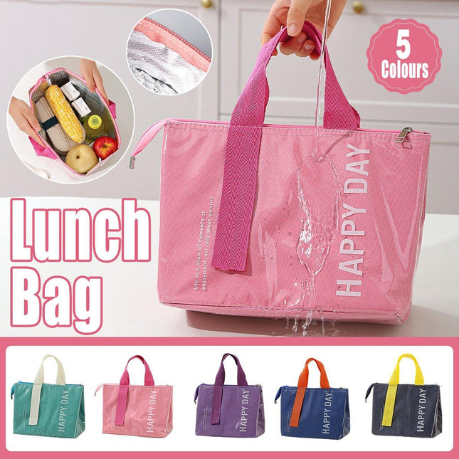 Large Capacity Lunch Bag Outdoor Picnic Aluminum Foil Portable Thermal Bag - Aimall