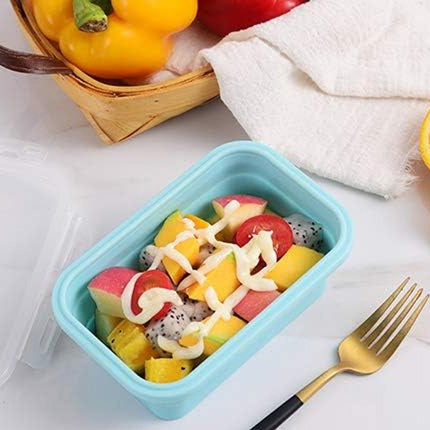 3pcs Portable Folding Bento Lunch Boxes Fresh Keeping Box for Food Storage