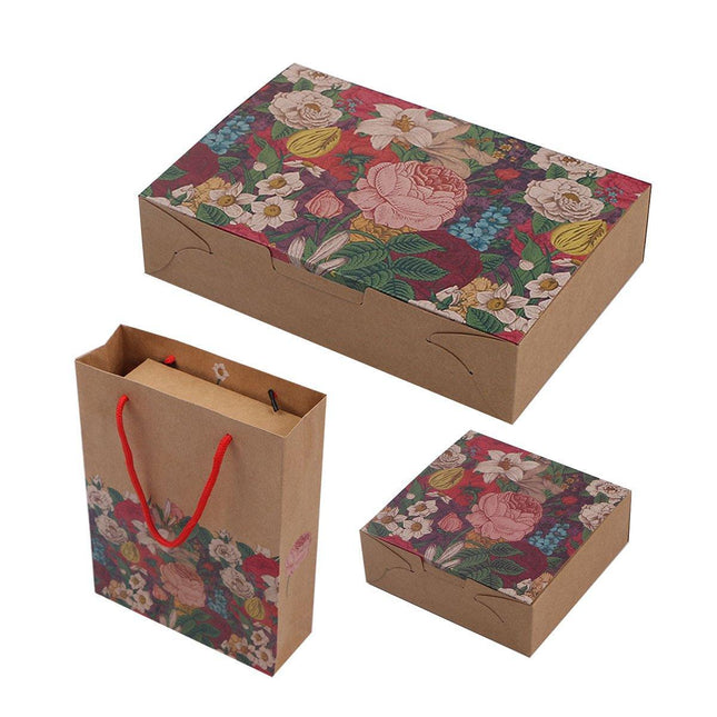 25PCS Kraft Paper Moon Cake Cookie Packaging Box Square Blister Hand Packaging