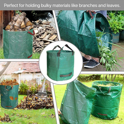 2PCS 500L Garden Leaf Collection Bag Large Reusable Waterproof Yard Storage Bags