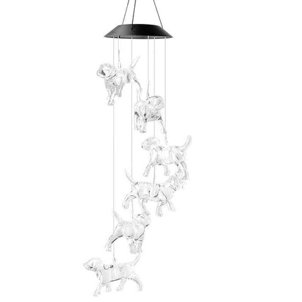 Colour Changing Wind Chimes LED Light Hanging Decor Outdoor Solar Powered Garden - Aimall