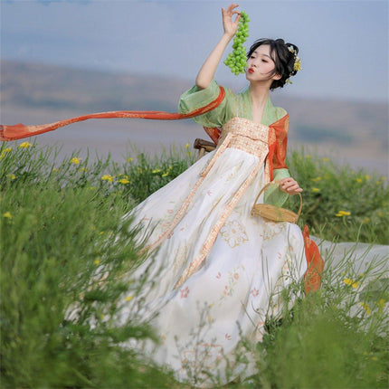 Chest Length Skirt Hanfu Female Summer Thin Daily Wear Traditional Chinese Dress