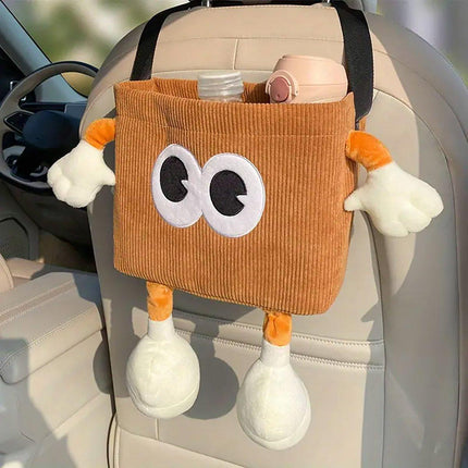 2in1 Car Wastebasket and Tissue Box Multifunctional Car Storage Bucket Organizer